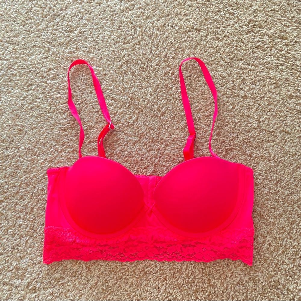 Victoria's Secret Neon Pink Lace Bra
